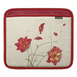 Elegant Red Floral iPad Sleeve