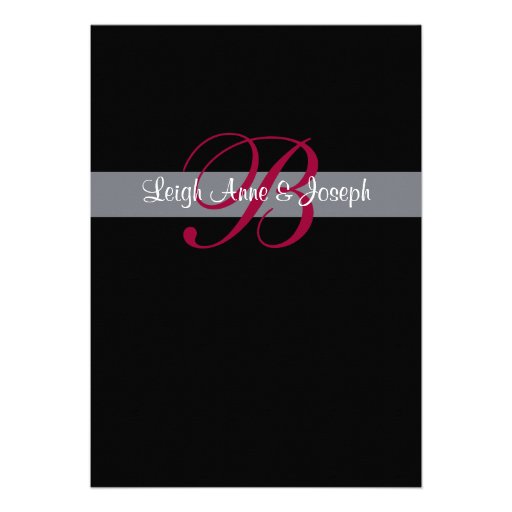 Elegant Red Gerber Daisy Wedding Invitation