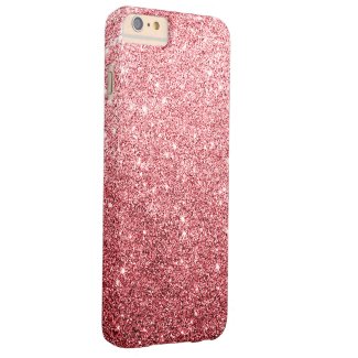 Elegant Red Glitter Luxury Barely There iPhone 6 Plus Case
