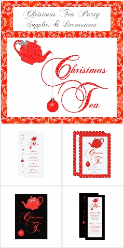Elegant Red Lace Christmas Tea