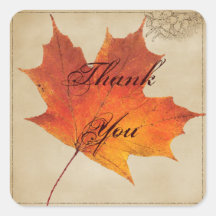 Elegant Red Maple Leaves Fall Wedding Sticker