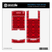 elegant red pattern skin for BlackBerry pearl