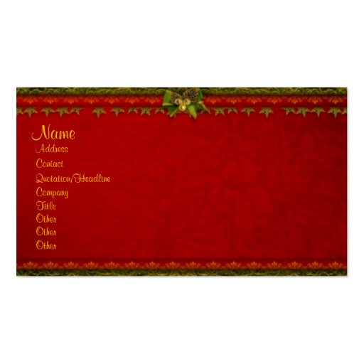 Elegant Red Profile Card Business Card Template (front side)