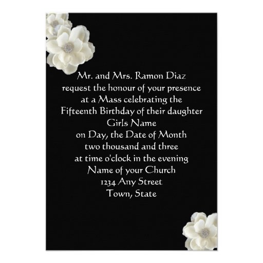 Elegant Red Quinceanera  Invitatio / Sweet Fifteen Custom Announcement