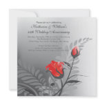 Elegant Red Rose Anniversary Invitation