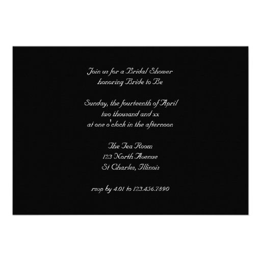 Elegant Red Rose Bridal Shower Invitation