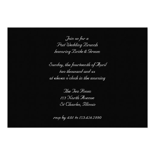 Elegant Red Rose Post Wedding Brunch Invitation