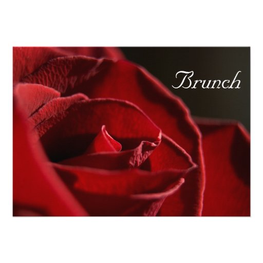 Elegant Red Rose Post Wedding Brunch Invitation