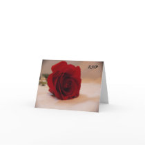 Elegant Red Rose RSVP cards