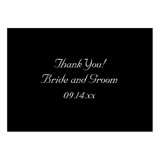 Elegant Red Rose Thank You Wedding Favor Tags Business Card Template (back side)