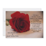 Elegant Red Rose Wedding Custom Invitations