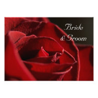 Elegant Red Rose Wedding Invitation