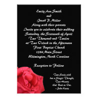 Elegant Red Rose Wedding Invitations