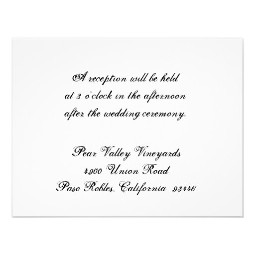 Elegant Red Rose Wedding Reception Cards