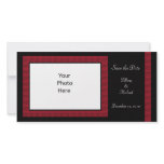 Elegant Red Rose Wedding Save the Date Photo Card