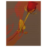 elegant red rose with a golden touch letterhead design