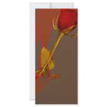 elegant red rose with a golden touch custom rack card