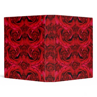 Elegant red roses binders - customize wording binder