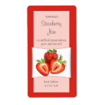 Elegant Red Strawberry Label