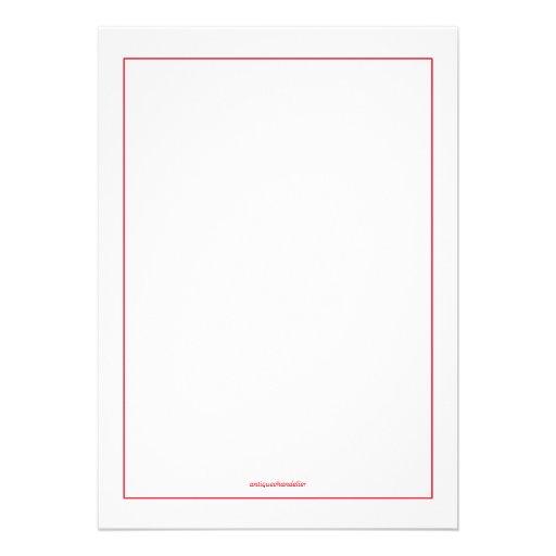Elegant Red Swirl Wedding Invitation