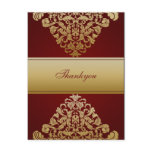 Elegant red Thank You Cards Postcard