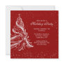 Elegant Red & White Holiday Christmas Party Personalized Announcement