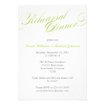 Elegant Rehearsal Dinner Invite
