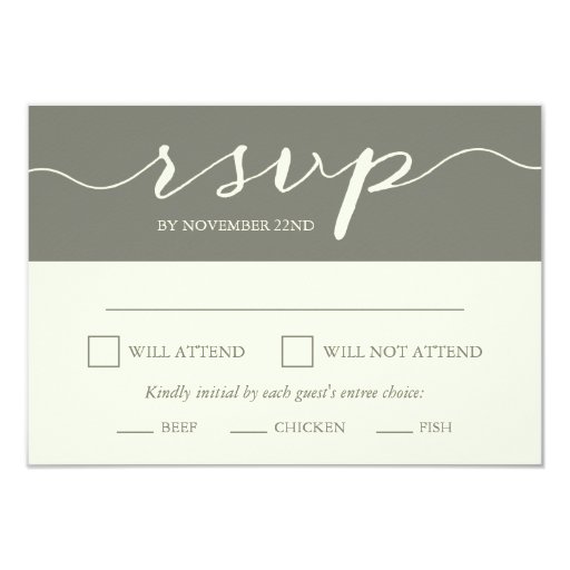 Elegant Rehearsal Dinner RSVP Card Zazzle
