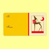 Elegant Reindeer labels