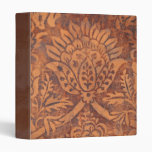 Elegant Renaissance Antique Leather Damask Vinyl Binders