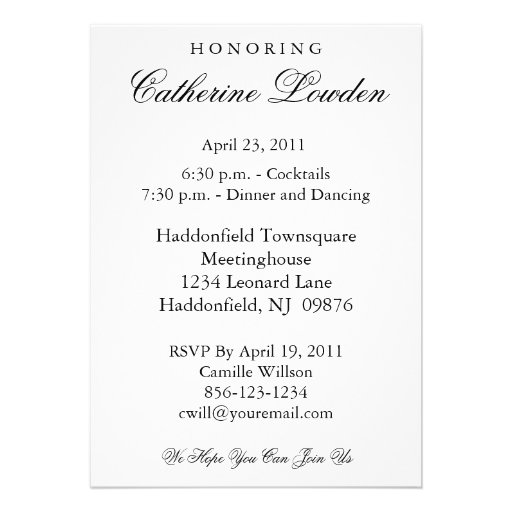 Elegant Retirement Party Invitation