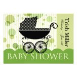 Elegant Retro Baby Carriage - Baby Shower Party Announcement