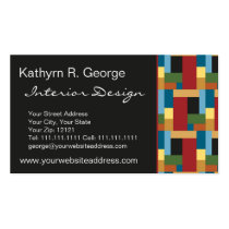 Elegant Retro Blocks Modernist Chic business cards