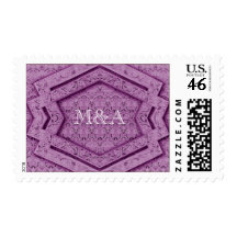 Elegant Retro Monogram- Postage