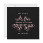 Elegant Retro Pink Flower Swirl Wedding 2