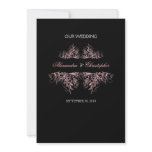 Elegant Retro Pink Flower Swirl Wedding 2