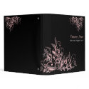 Elegant Retro Pink Flower Swirls 2 binders by Ruxique Elegant Retro Pink Flower Swirls 2 binders