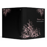 Elegant Retro Pink Flower Swirls 2