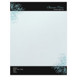 Elegant Retro Turquoise Flower Swirls
