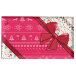 Elegant Ribbons and Christmas Ugly Sweater Table Card Holder