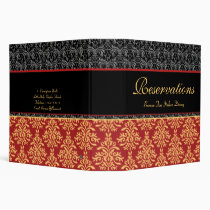 Elegant Rich Damask Restaurant Reservation Book binders