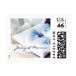 Elegant Ring Pillow Wedding Postage Stamp