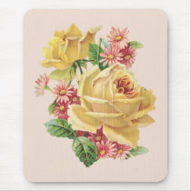 Elegant Rose Bouquet VIntage Mousepad by vintagegiftmall Elegant Rose Bouquet VIntage Mousepad