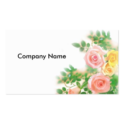Elegant Rose Businesscard Business Cards (back side)