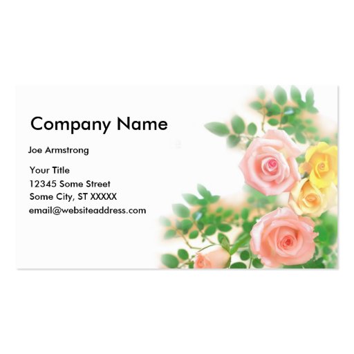 Elegant Rose Businesscard Business Cards