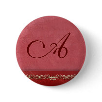 Elegant rose colored monogram - customize your own buttons by aslentz Elegant rose colored monogram - customize your own buttons