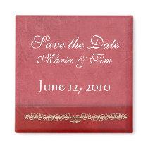 Elegant rose colored save the date magnet by aslentz Elegant rose colored save the date magnet