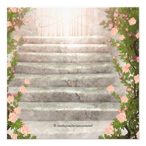 Elegant Rose Garden Bride Bridal Shower Invites