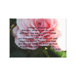 Elegant Rose with Romantic Verse Gallery Wrap Canvas