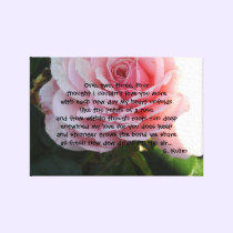 Elegant Rose with Romantic Verse canvas prints